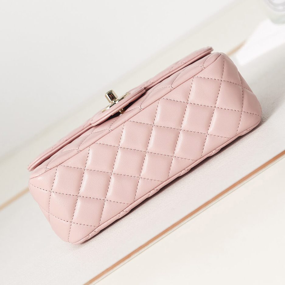 Ch*el mini flap with top handle