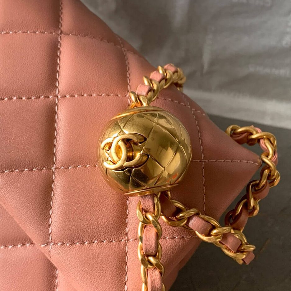 Ch*el pearl crush mini rectangular flap